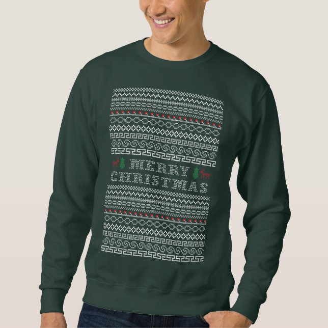 Sweatshirt Génial Joyeux Sweaters de Noël amusant (Devant)