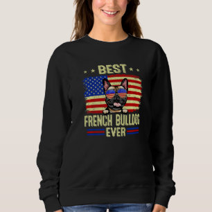 Sweatshirt Génial Meilleur Bouledogue Français Ever Usa Drape