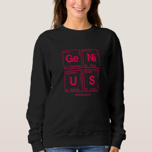 Sweatshirt Génie Écrit Dans Les Éléments Du Tableau Périodiqu