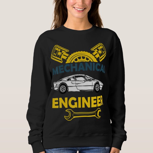 Sweatshirt Génie mécanique automobile de course (Devant)
