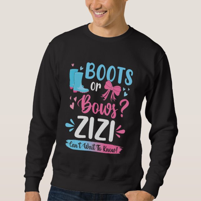 Sweatshirt Genre Révéler Bottes Ou Bows Zizi Correspondant Bé (Devant)