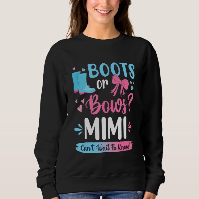 Sweatshirt Genre Révéler Bottes Ou Vaches Mimi Matching Baby  (Devant)
