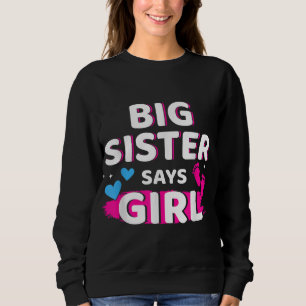 Sweatshirt Genre révéler soeur dit fille jumelle bébé