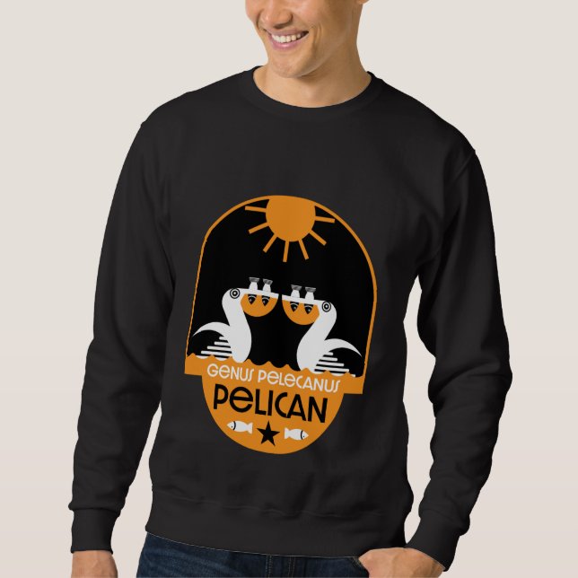 Sweatshirt Genus Pelecanus Bird Art (Devant)