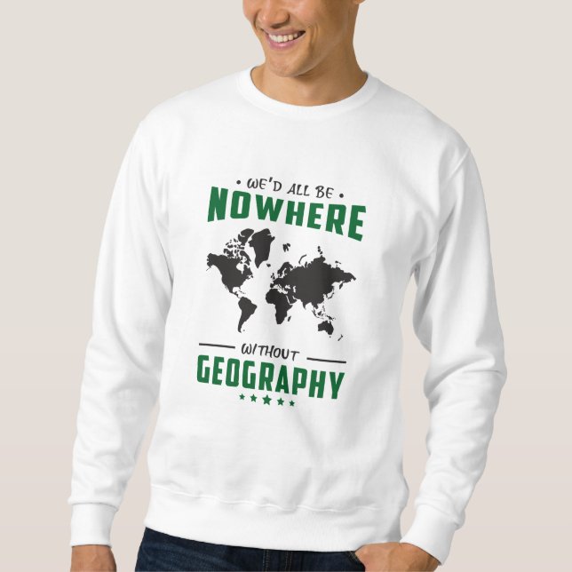 Sweatshirt Géographie Professeur Funny Monde Continents Idée  (Devant)