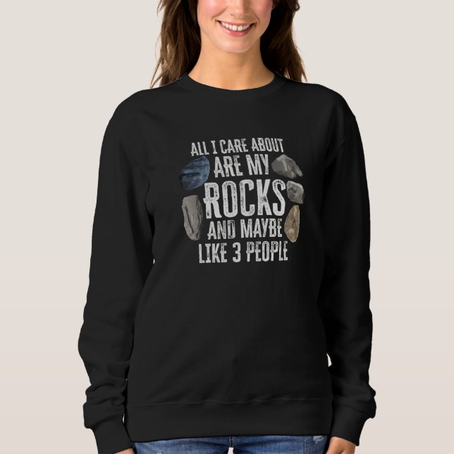 Sweatshirt Géologie Géologue Stone Rock Chasse Agate Hunter (Devant)