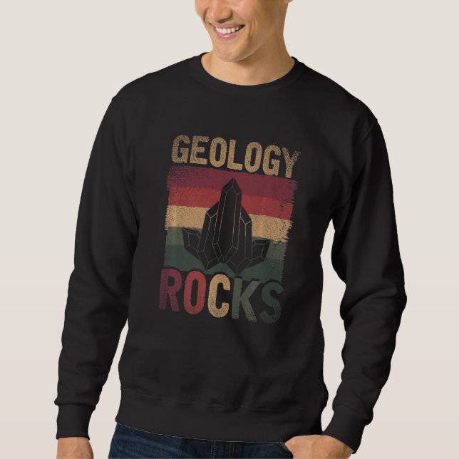 Sweatshirt Géologie Rétro Rocks Géologue Paléontologue Geolo (Devant)