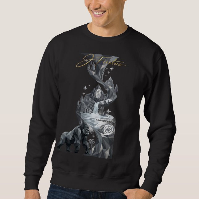 Sweatshirt “Geometric Gorilla in the Emerald Forest” (Devant)