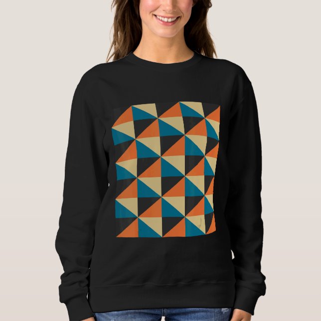 Sweatshirt geometric mosaic pattern poster set modern geometr (Devant)