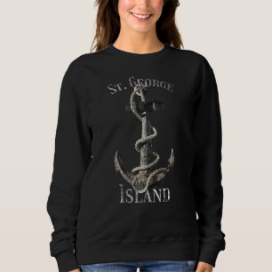 Sweatshirt George Island Floride Vacances Ancre nautique Sai