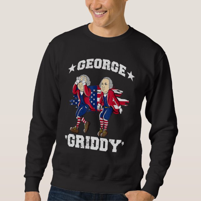 Sweatshirt George Washington Griddy 4 juillet George Griddi (Devant)