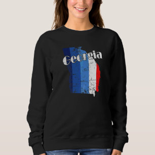 Sweatshirt Géorgie-États-Unis Plan de l'État américain Usa