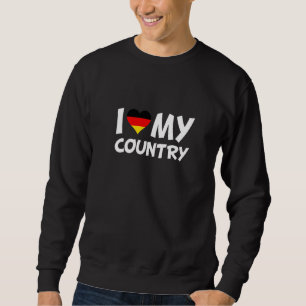 Sweatshirt German Flag Heart I Love My Country Germany