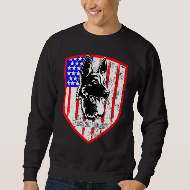 Sweatshirt German Shepherd American Legend Vintage AMERICAN F (Devant)