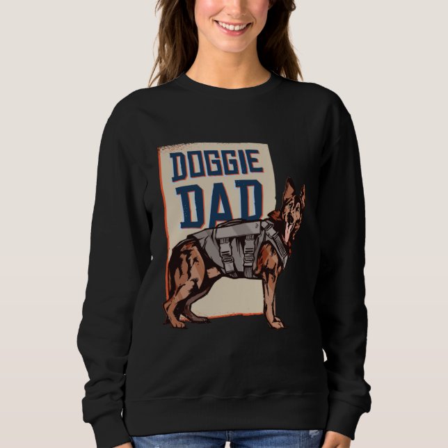 Sweatshirt German Shepherd Dog  German Shepherd Doggie Dad (Devant)
