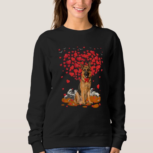 Sweatshirt German Shepherd Dog Heart Valentines Day Dog Dad D (Devant)