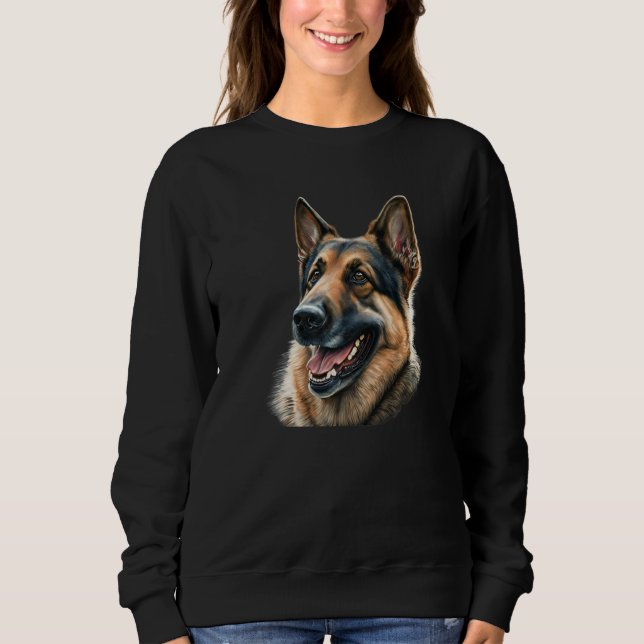Sweatshirt German shepherd Dog Lover Pet Premium (Devant)
