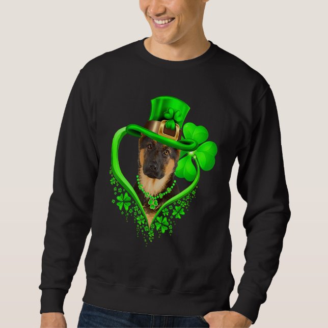 Sweatshirt German Shepherd Dog St Patricks Day Lover Irish Sh (Devant)