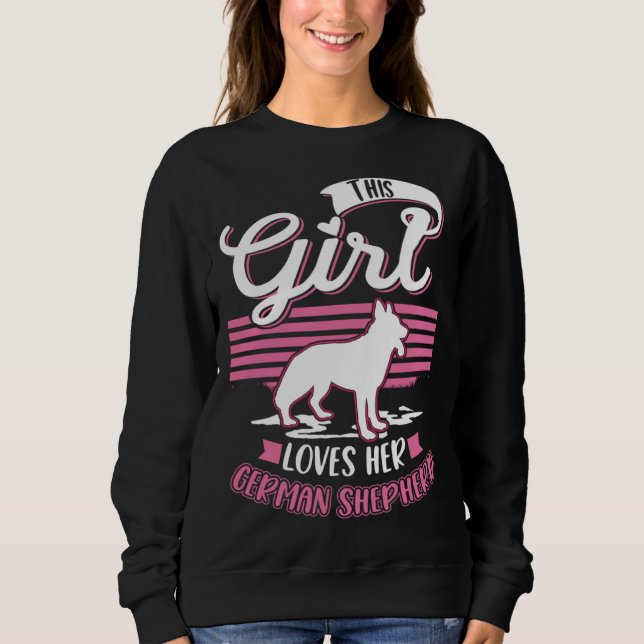 Sweatshirt German Shepherd Girl German Shepherd  1 (Devant)