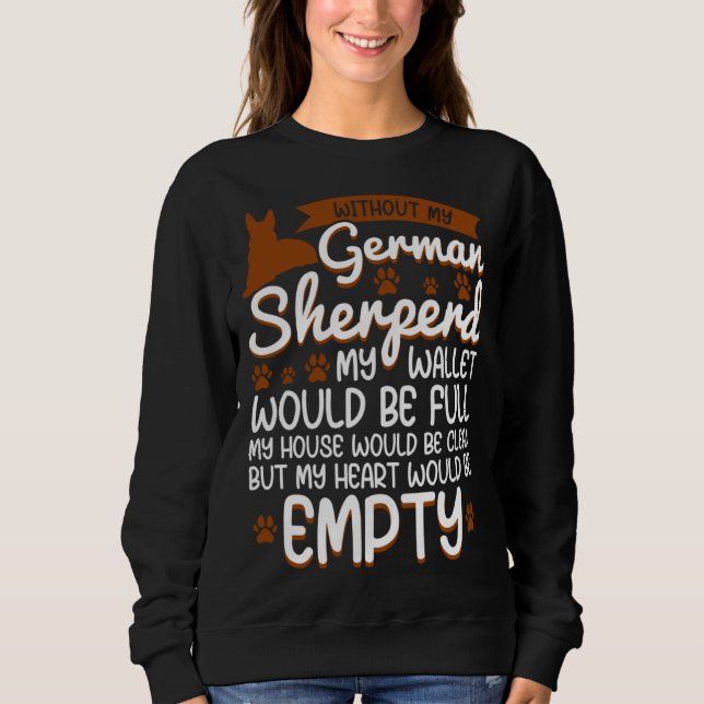 Sweatshirt German Shepherd   love dog quote (Devant)