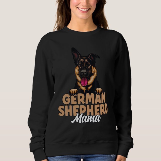 Sweatshirt German Shepherd Mama Black and Tan German Shepherd (Devant)