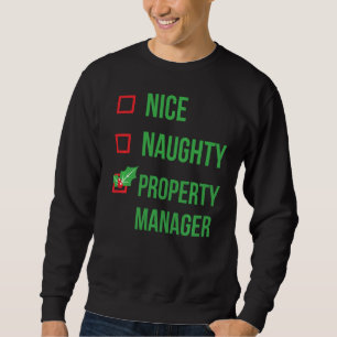 Sweatshirt Gestionnaire de propriétés Funny Pajama Noël