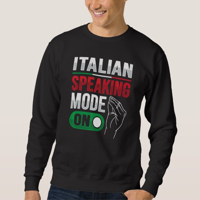 Sweatshirt Gesture À La Main Italienne Pour Une Italie (Devant)