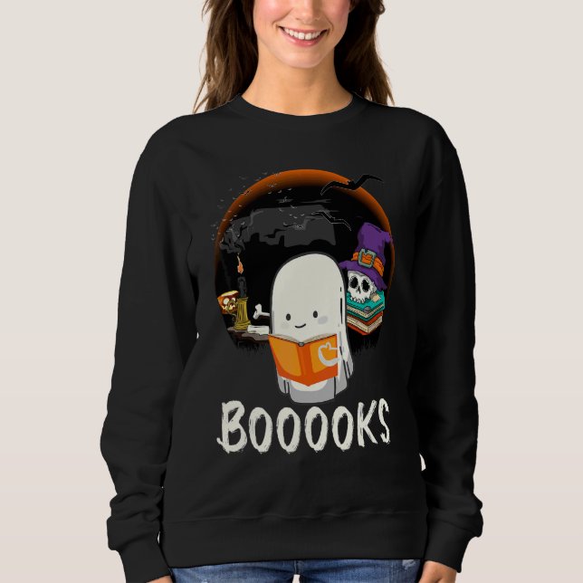 Sweatshirt Gfhost Livre Boo Lecture Booooks Halloween Bibliot (Devant)