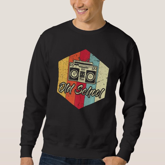 Sweatshirt Ghetto Blaster 80's 90's Party Hip Hip Rap R&b Ret (Devant)