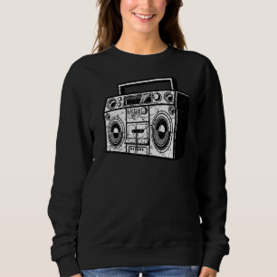 Sweatshirt Ghetto Blaster 80's 90's Party Hip Hip Rap R&b Vin