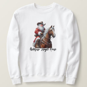 Sweatshirt Giddyup Jingle Horse Noël au Père Noël