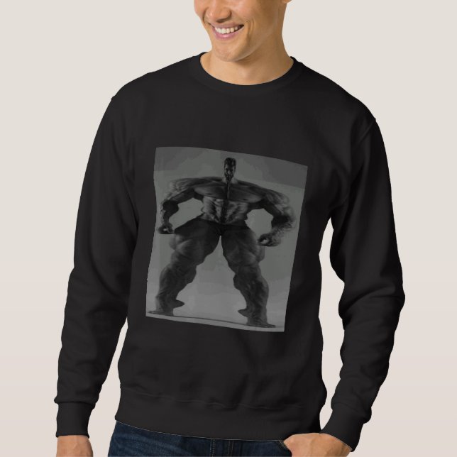 Sweatshirt Gigachad Moyenne Sigma Homme Grindset Mème 1 (Devant)