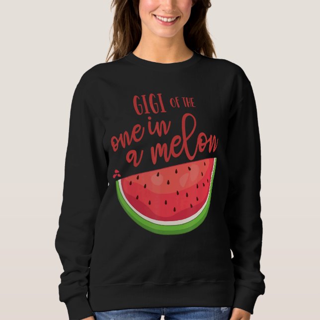 Sweatshirt Gigi Anniversaire Un Dans Un Melon Watermelon Them (Devant)