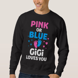 Sweatshirt Gigi Rose Ou Bleu Vous Aime Mignonne Genre Révéler