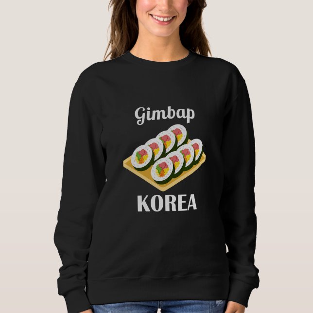 Sweatshirt Gimbap Traditional Korean Food Korea Flag (Devant)