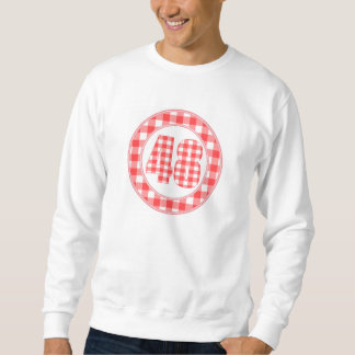 Sweatshirt gingham check 48 circular RED
