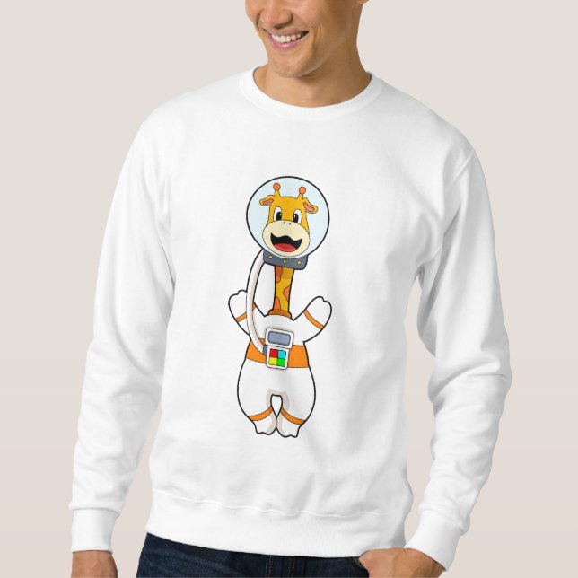 Sweatshirt Girafe en astronaute en costume (Devant)