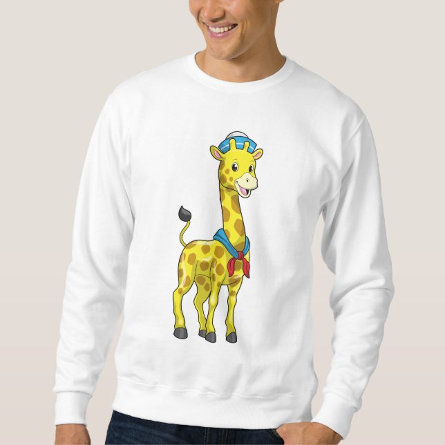 Sweatshirt Girafe en voile avec casquette de voile (Devant)