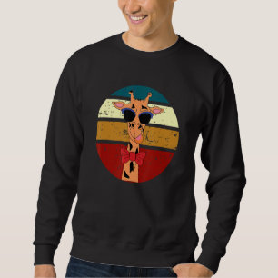 Sweatshirt Girafe Portant Des Lunettes Drôle Au Coucher Du So