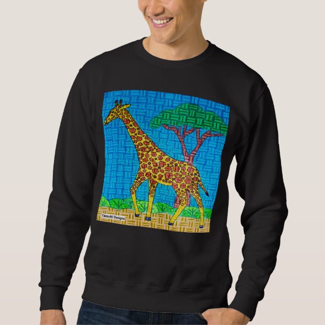 Sweatshirt Girafe (vif) - Sweat-shirt pour hommes (Devant)