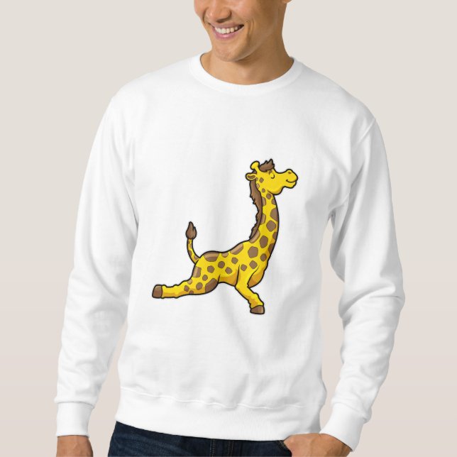 Sweatshirt Giraffe au Yoga Stretching exercices Leg (Devant)