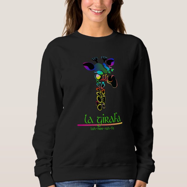 Sweatshirt Giraffe colorée (Devant)