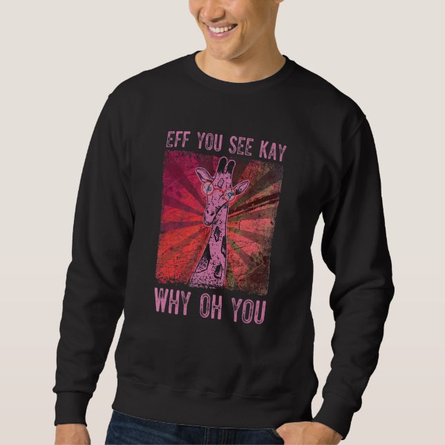 Sweatshirt Giraffe cool Avec Lunettes (Devant)