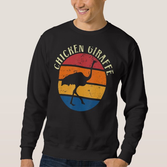Sweatshirt Giraffe de poulet Ostrich animal Oiseau sans vol (Devant)