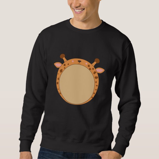 Sweatshirt Giraffe Drôle Zoo Animaux Rond Giraffes (Devant)