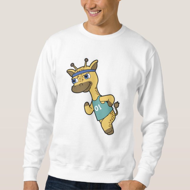 Sweatshirt Giraffe en Jogger à Running avec Headband (Devant)