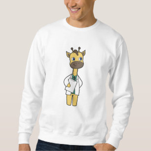 Sweatshirt Giraffe en tant que docteur avec Bloc-notes