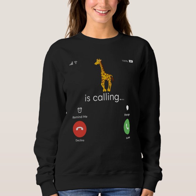 Sweatshirt Giraffe Ornament Giraffe Merch Animal Print Giraff (Devant)