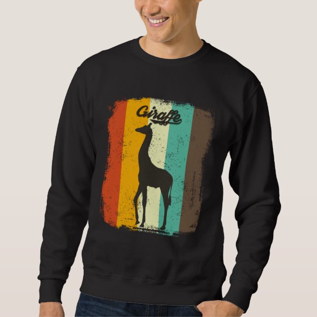 Sweatshirt Giraffe  Retro 70s Vintage Animal (Devant)