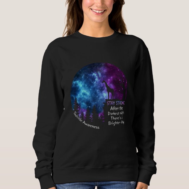 Sweatshirt Giraffe Suicide Sensibilisation Restez fort Giraff (Devant)